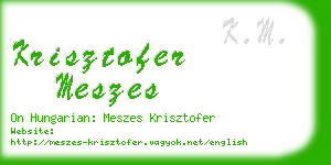 krisztofer meszes business card